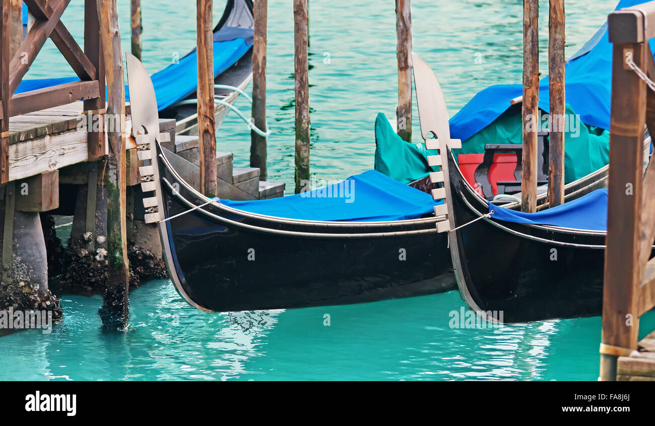 gondolas in world famous Venice lagoon Stock Photo - Alamy