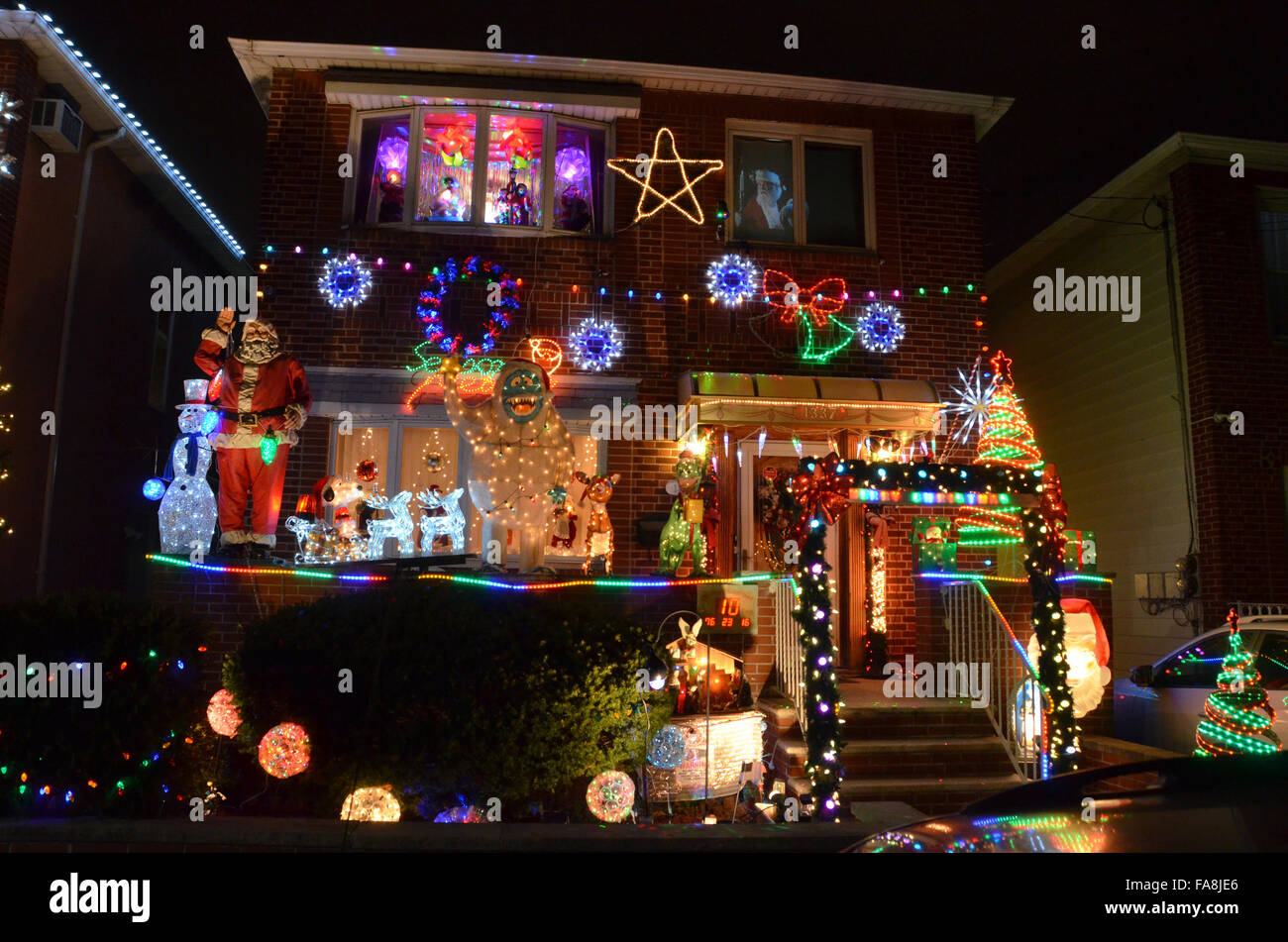 dyker heights christmas lights brooklyn Stock Photo Alamy