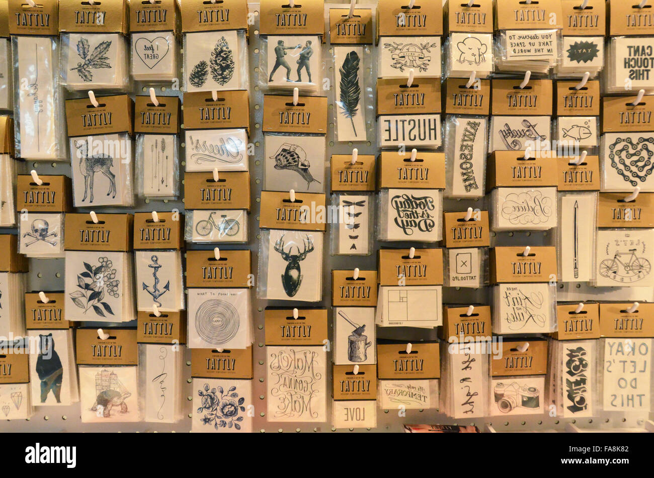 tattly fake tattoo parlor brooklyn Stock Photo Alamy