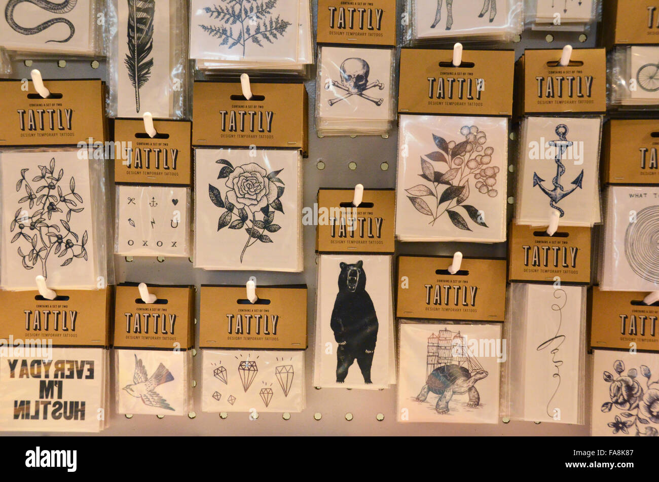 tattly fake tattoo parlor brooklyn Stock Photo Alamy