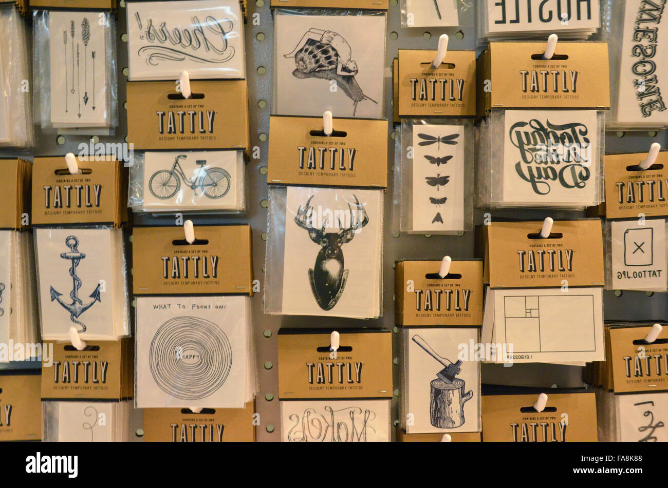 tattly fake tattoo parlor brooklyn Stock Photo Alamy
