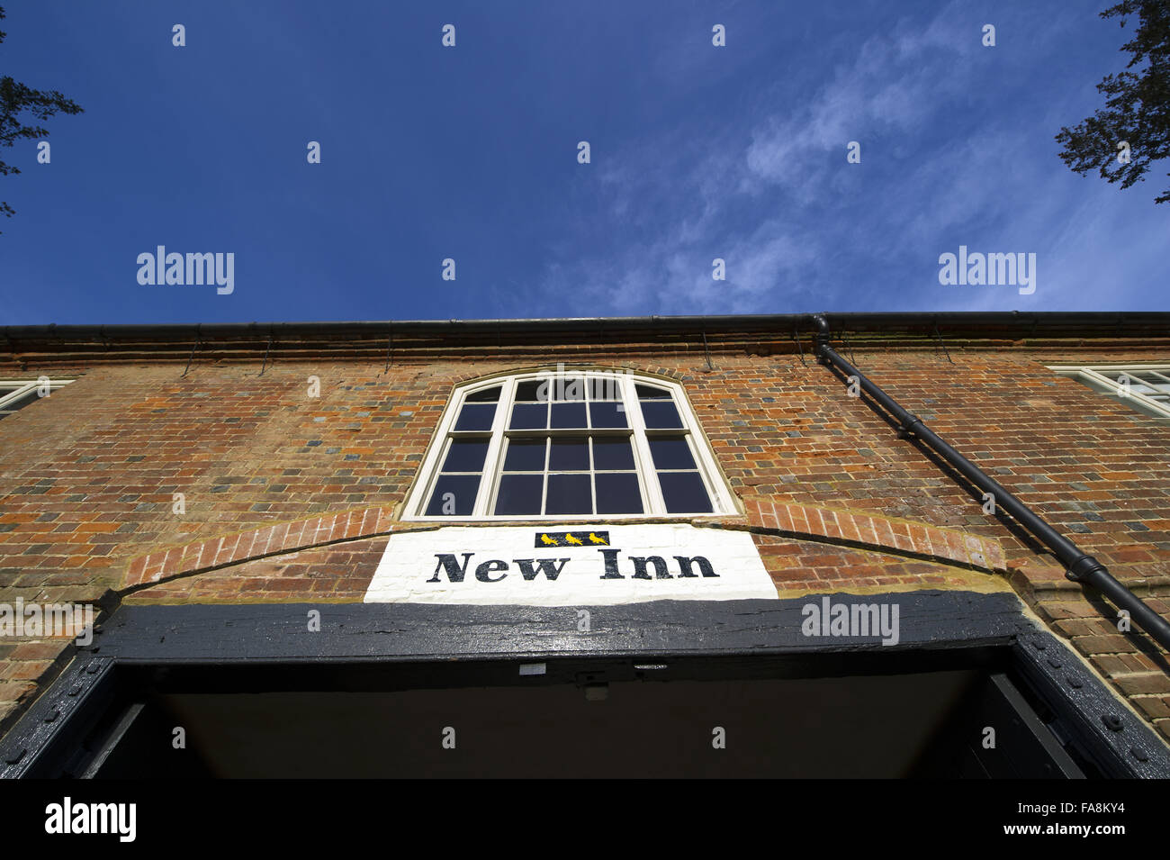 The restored eighteenth century coaching inn, the New Inn, at Stowe, Buckinghamshire. The