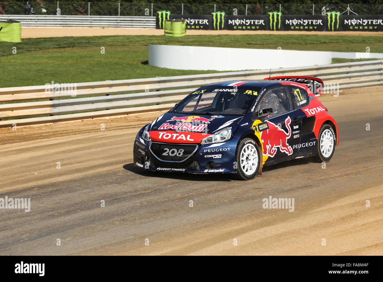 Davy Jeanney drives Peugeot 208 of Team Peugeot Hansen in FIA World  Rallycross Championship Stock Photo - Alamy