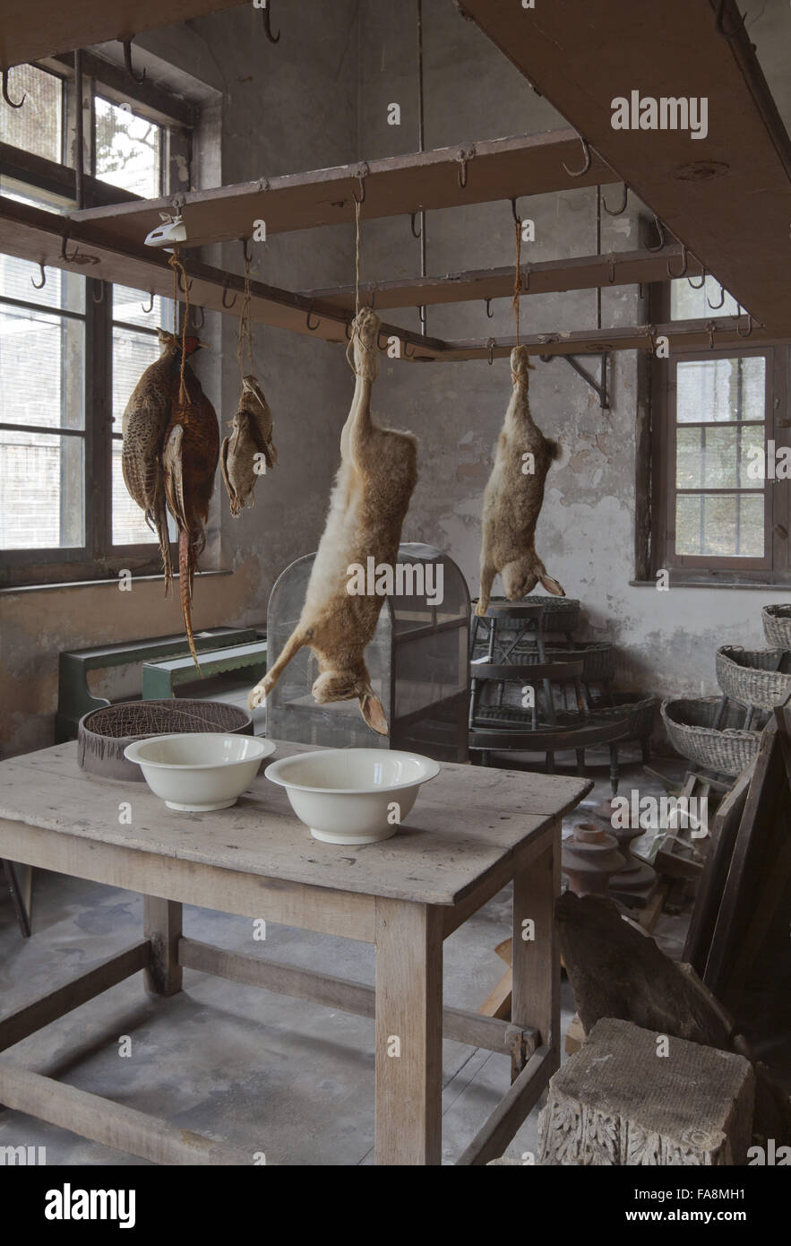 The Meat Larder at Dunham Massey, Cheshire Stock Photo Alamy