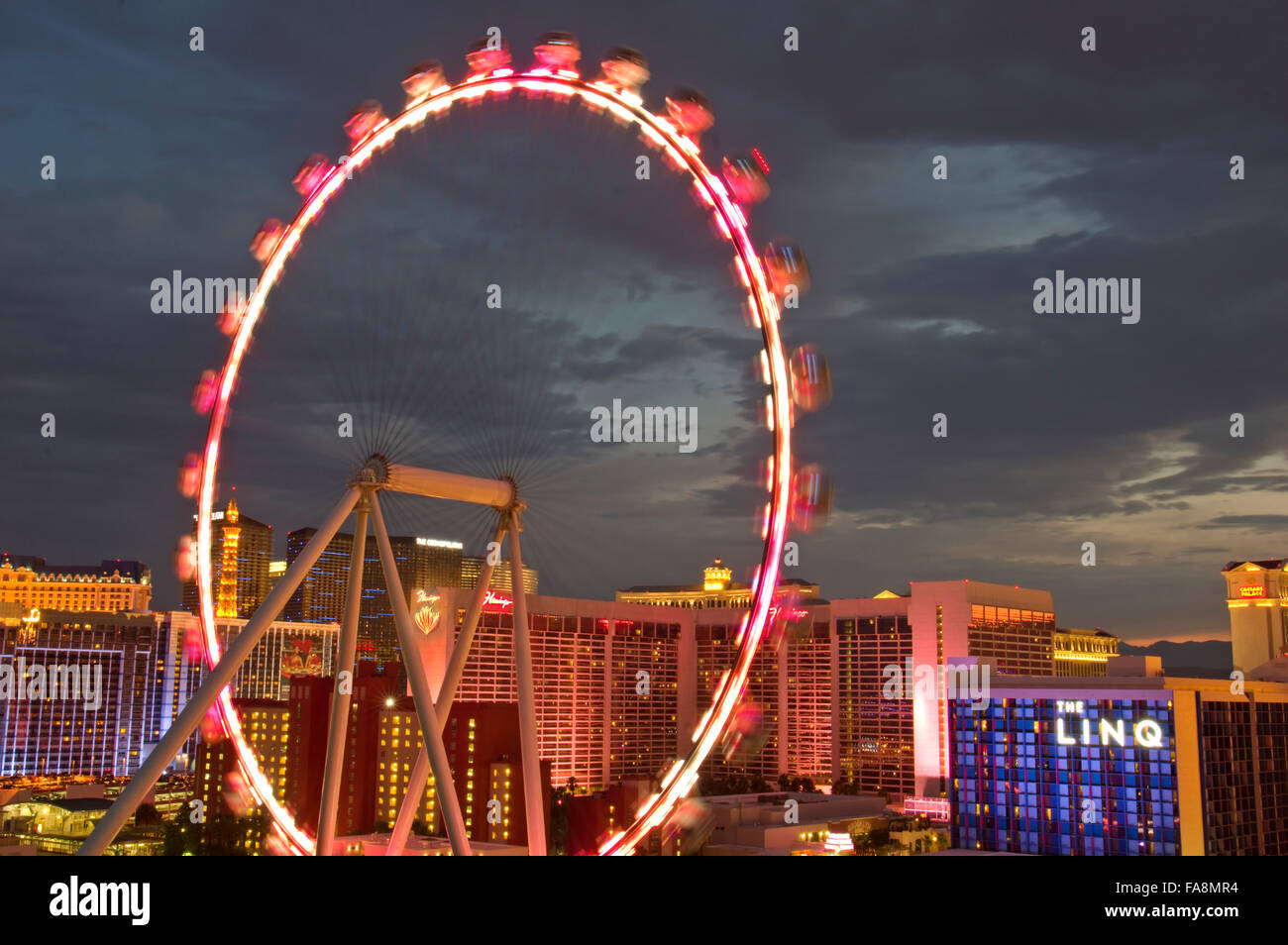 Las Vegas, Nevada, the High Roller at the Linq Hotel and Casino on the strip Stock Photo