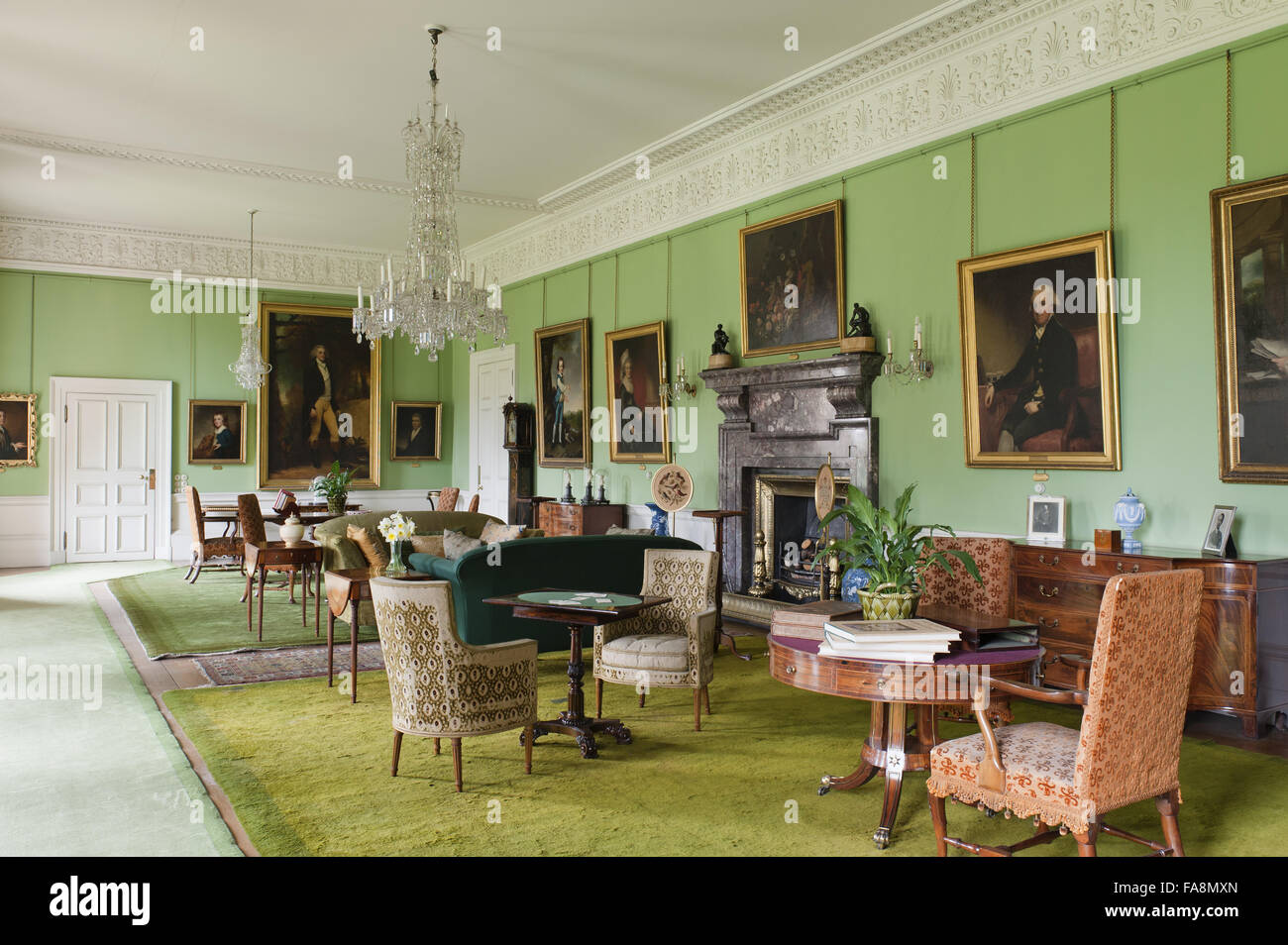 The Saloon at Dunham Massey, Cheshire Stock Photo - Alamy