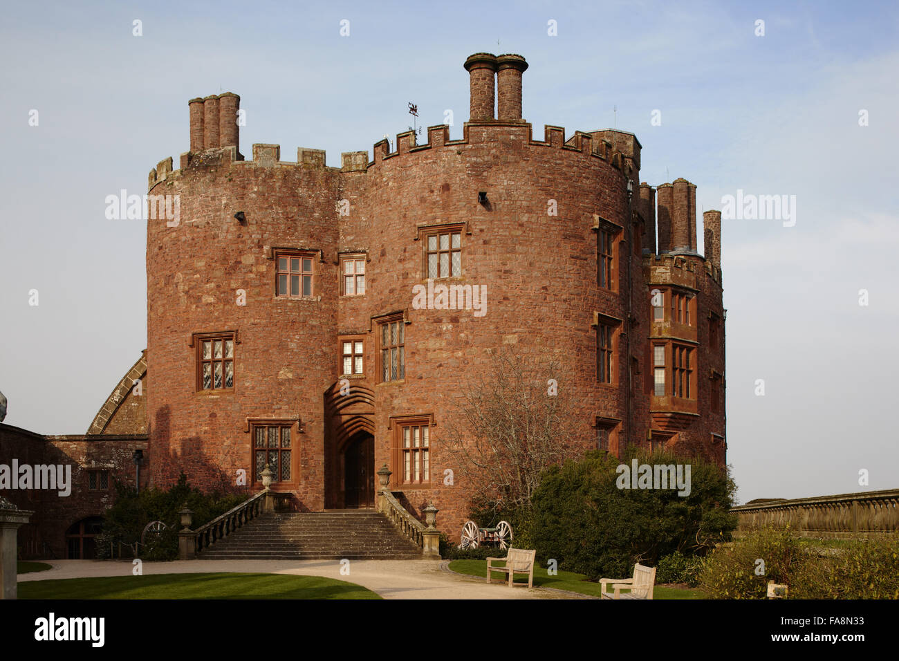 The drum towers of Powis Castle, Powys, Wales Stock Photo Alamy