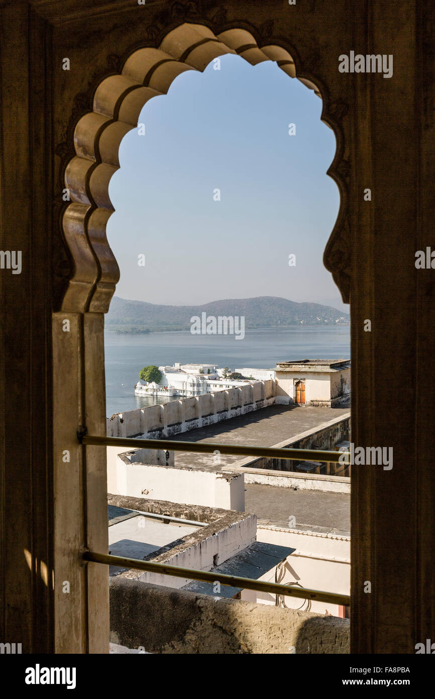 Detail of the City Palace Complex, Udaipur, Rajasthan Stock Photo
