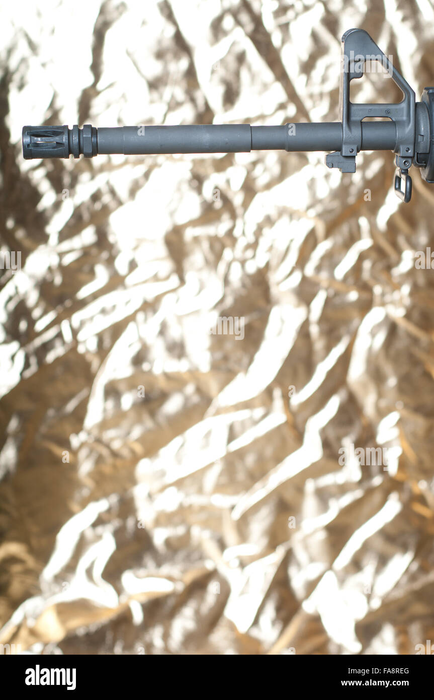 AR 15 Military rifle Stock Photo