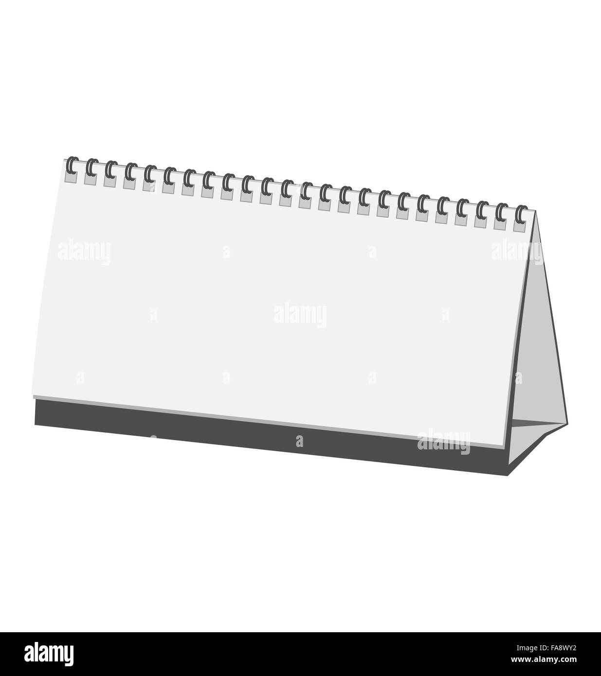 Grey blank calendar isolated on white Stock Vector Image & Art - Alamy