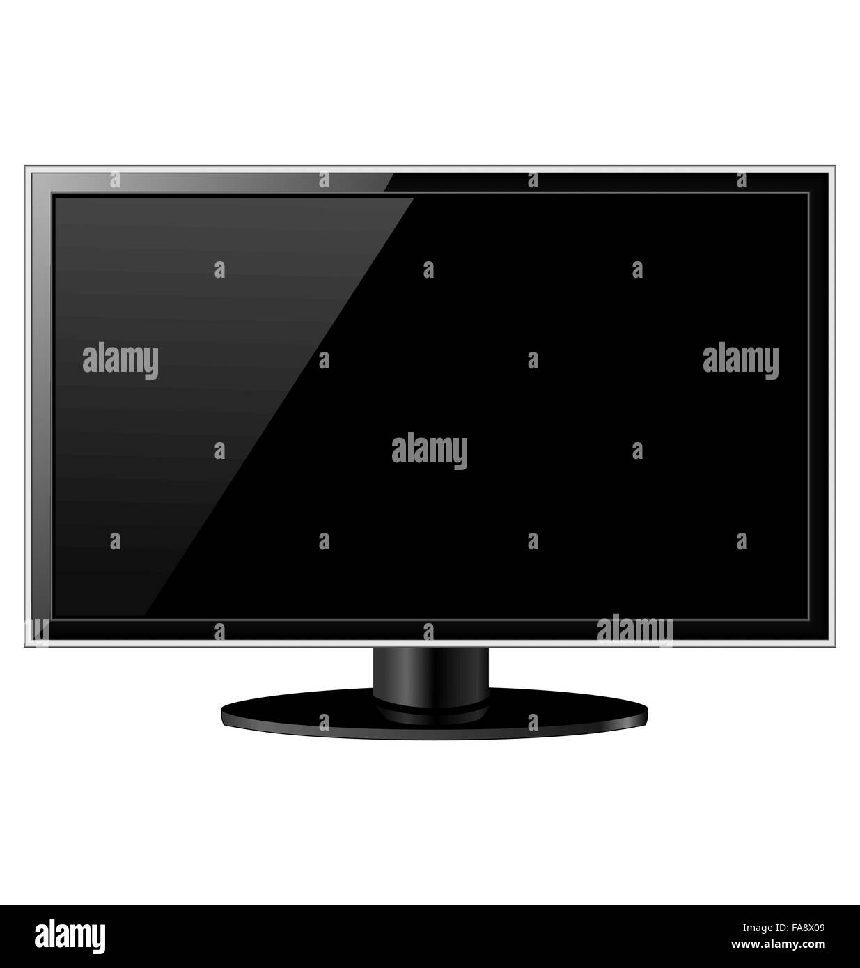 Black LCD TV Stock Vector