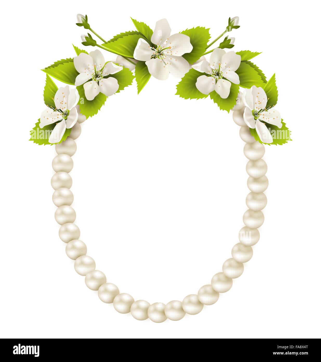 Pearl border frame hi-res stock photography and images - Alamy
