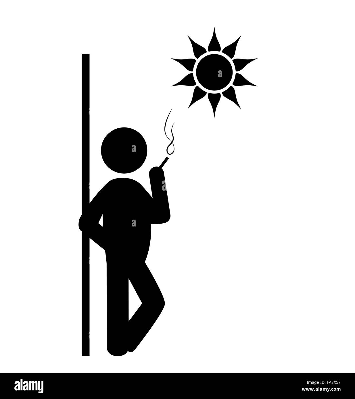 Flat spring rest smoking icon isolated on white Stock Vector Image ...