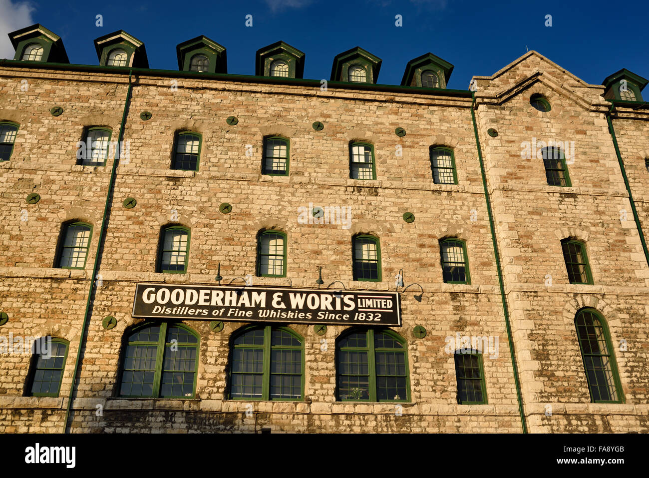 Gooderham and Worts historic Stonehouse now Distillery Entertainment District Toronto Stock Photo