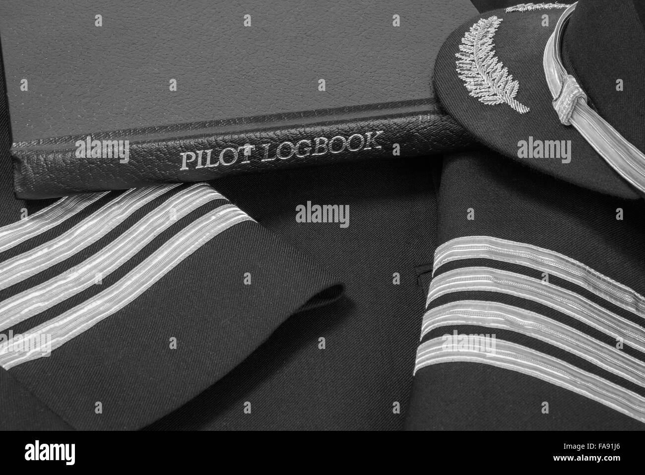 Pilot logbook - Airline Transport Pilot logbook - Professional Logbook Stock Photo
