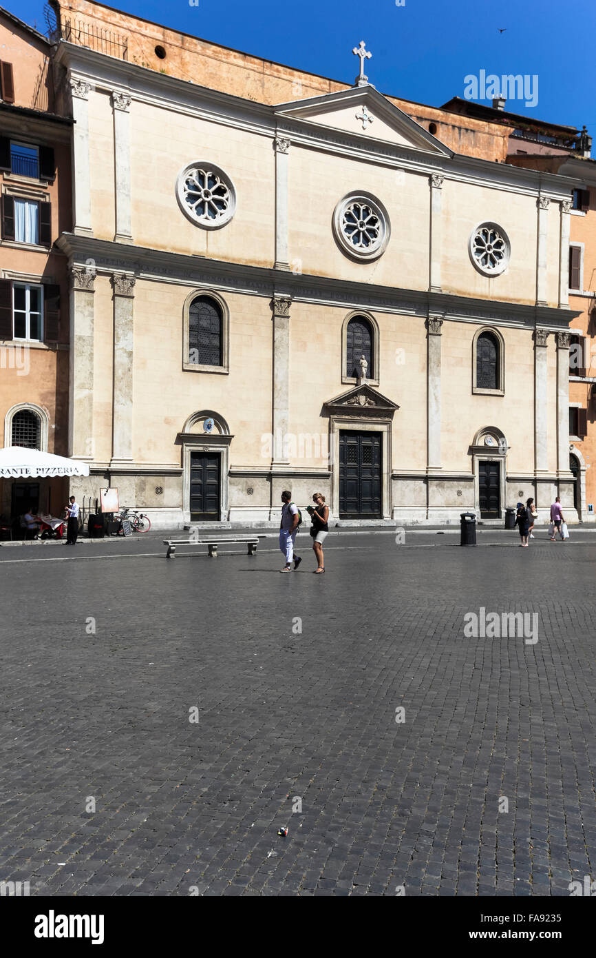 Nostra Signora del Sacro Cuore in Piazza Navona Stock Photo