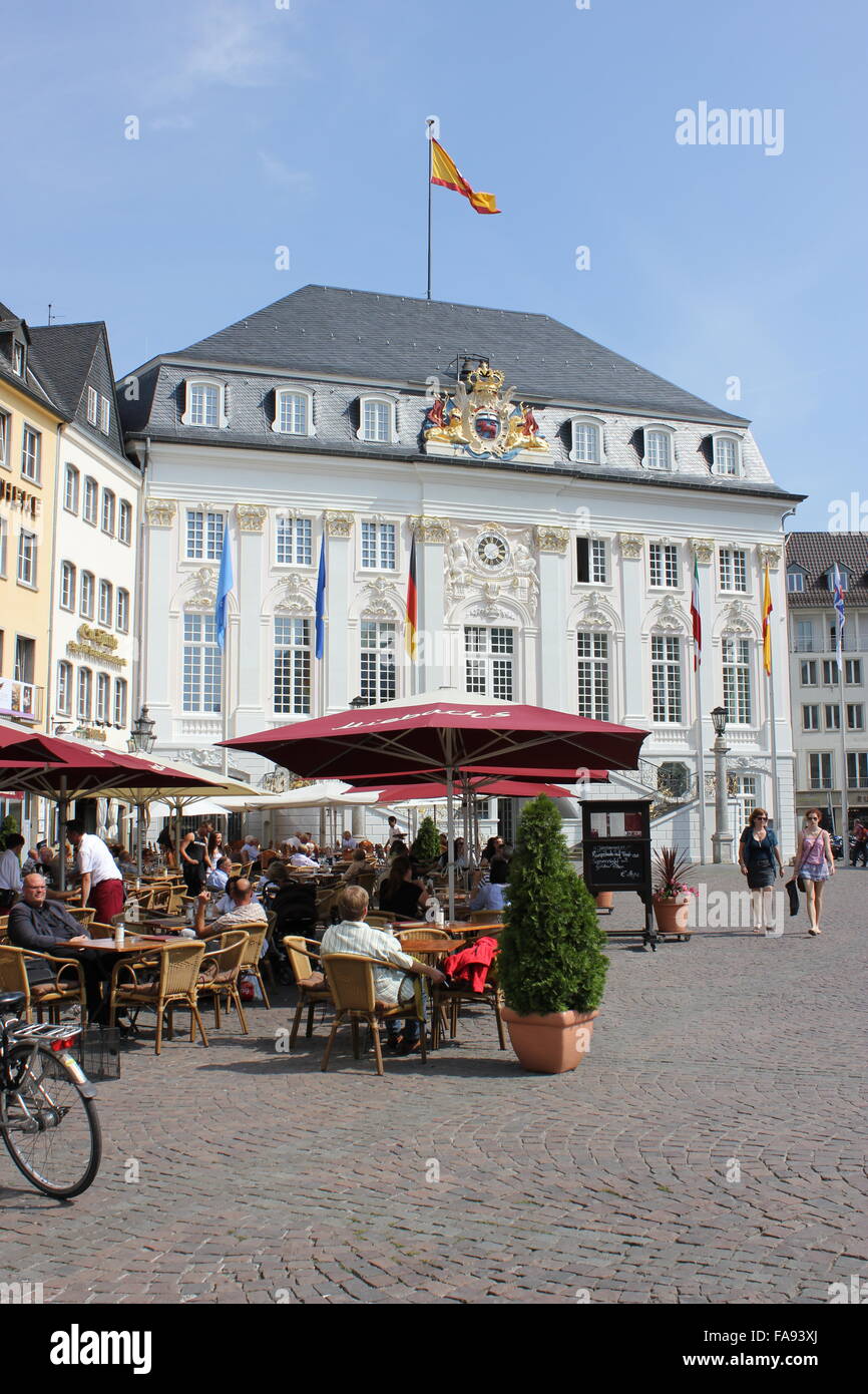 Old Town Hall on the market place in Bonn, Germany Stock Photo