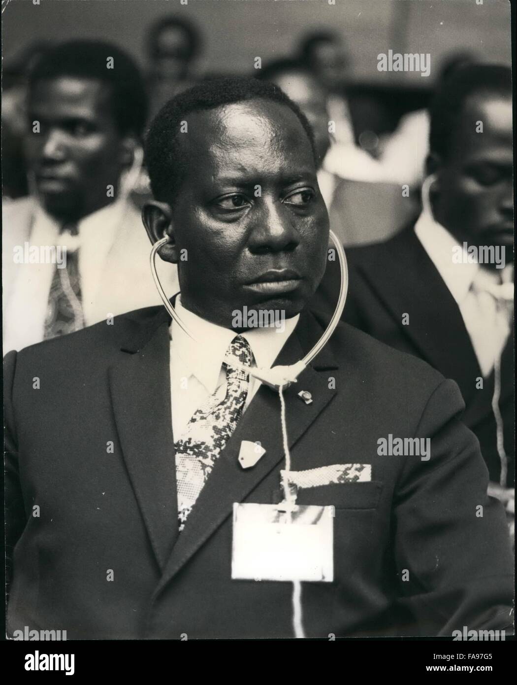 1970 - Antonio Franck, foreign minister of the Central African Republic. Former Teacher. Minister for National education 1969. Minister for labour 1970. © Keystone Pictures USA/ZUMAPRESS.com/Alamy Live News Stock Photo