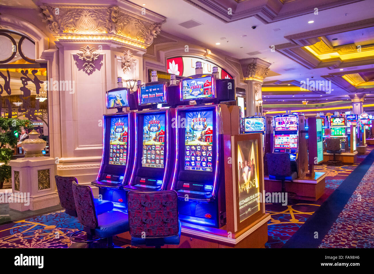 The interior of Mandalay Bay resort in Las Vegas Stock Photo Alamy