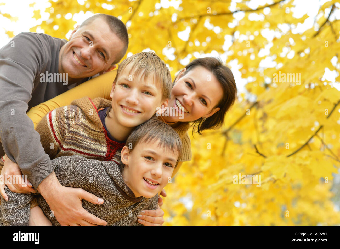 Portrait of happy family Stock Photo - Alamy
