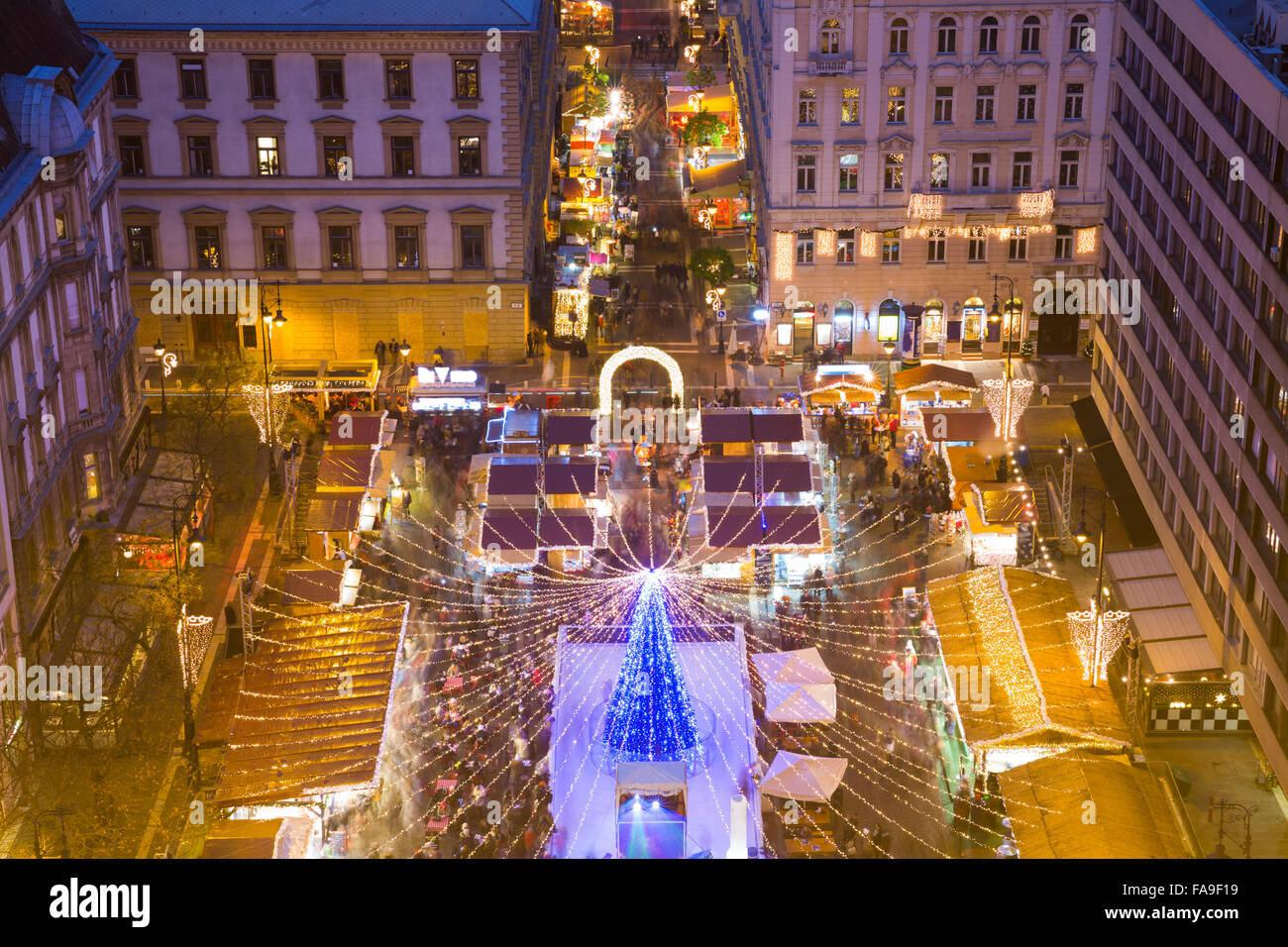 Christmas market in St. Stephen Square, Budapest, Hungary View From Stock Photo 92407765 Alamy
