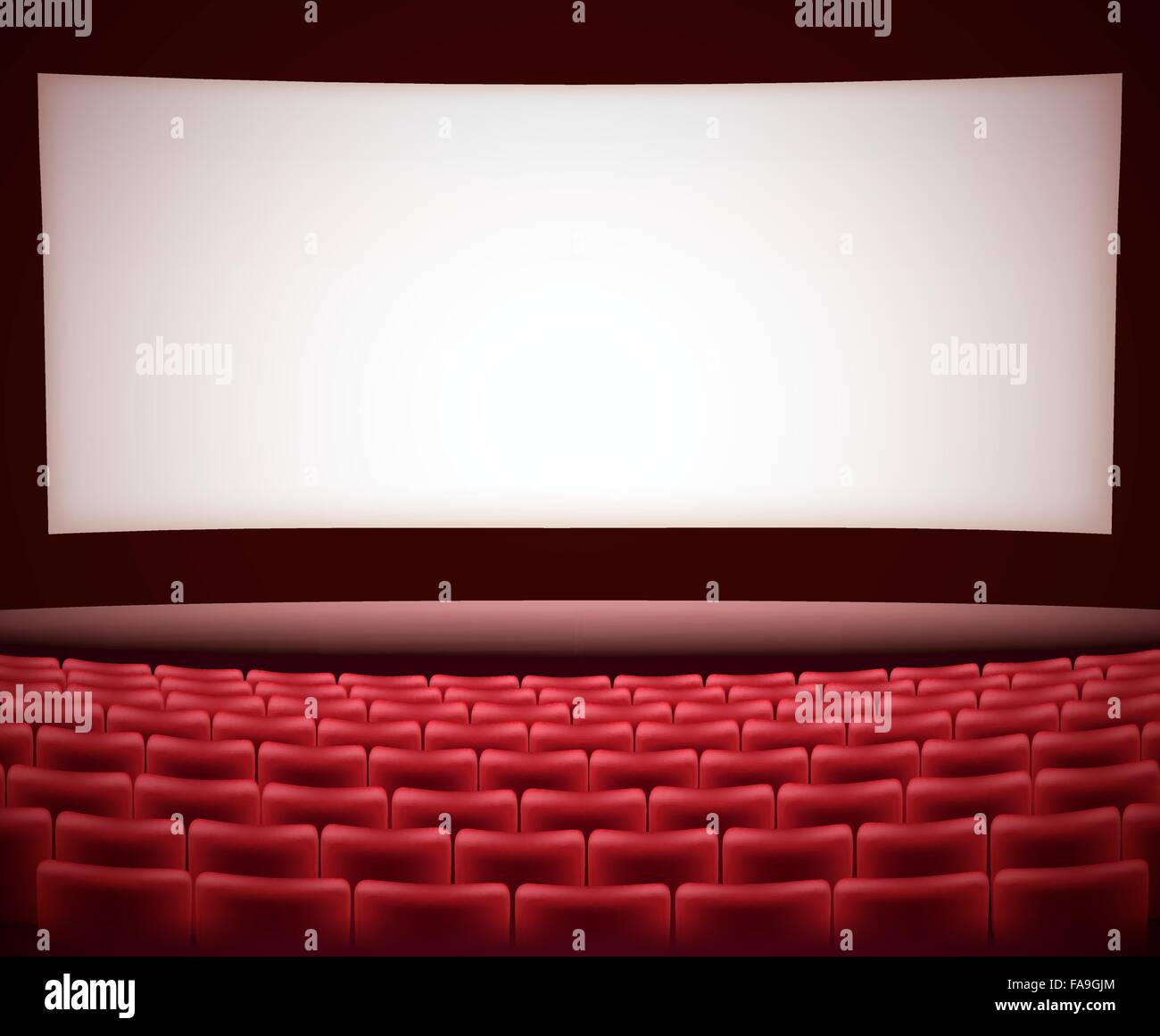 cinema theater background with red seats, space for text Stock Vector ...