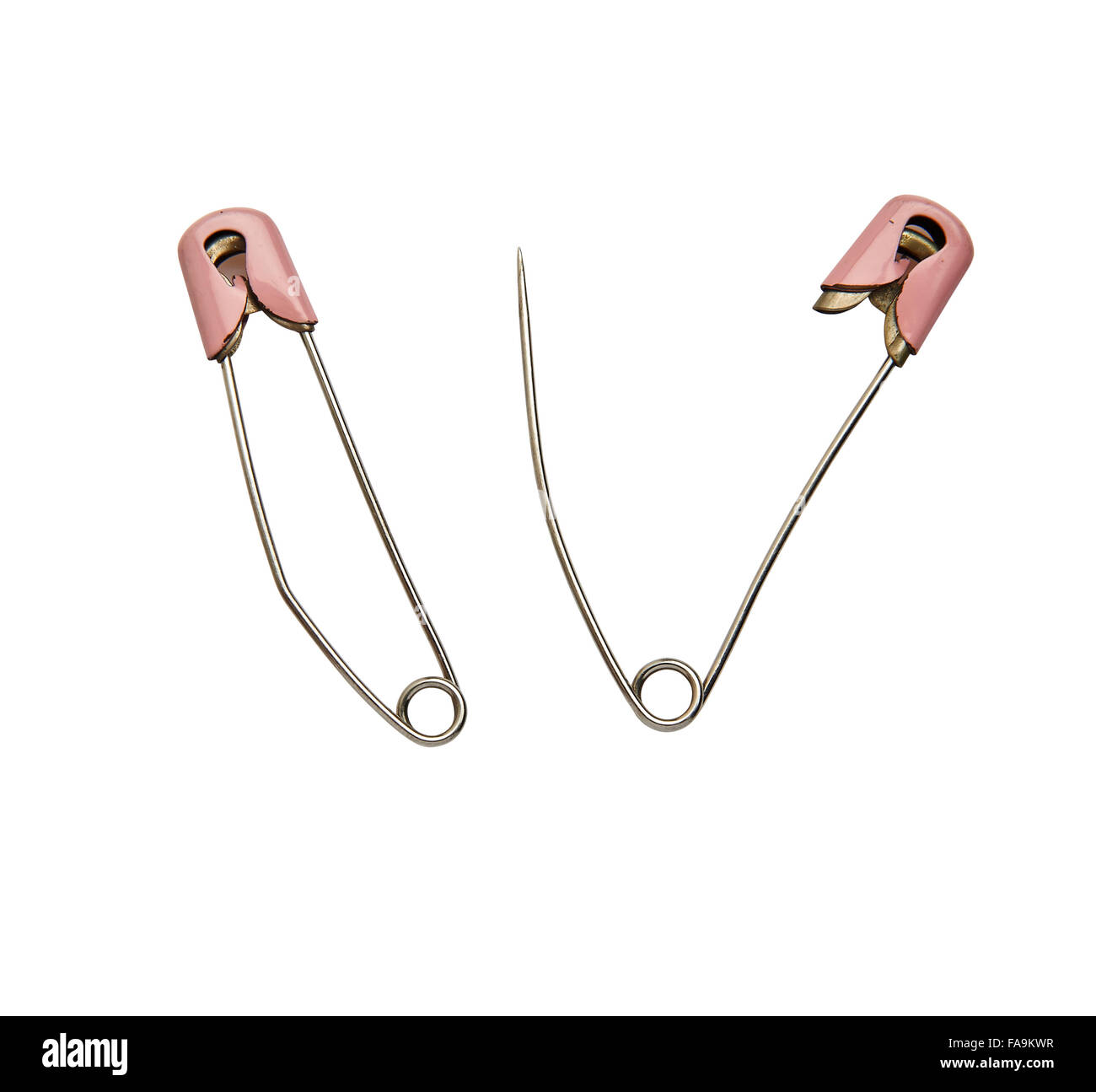 Well used Couple of pinky safety pins. One open and one closed