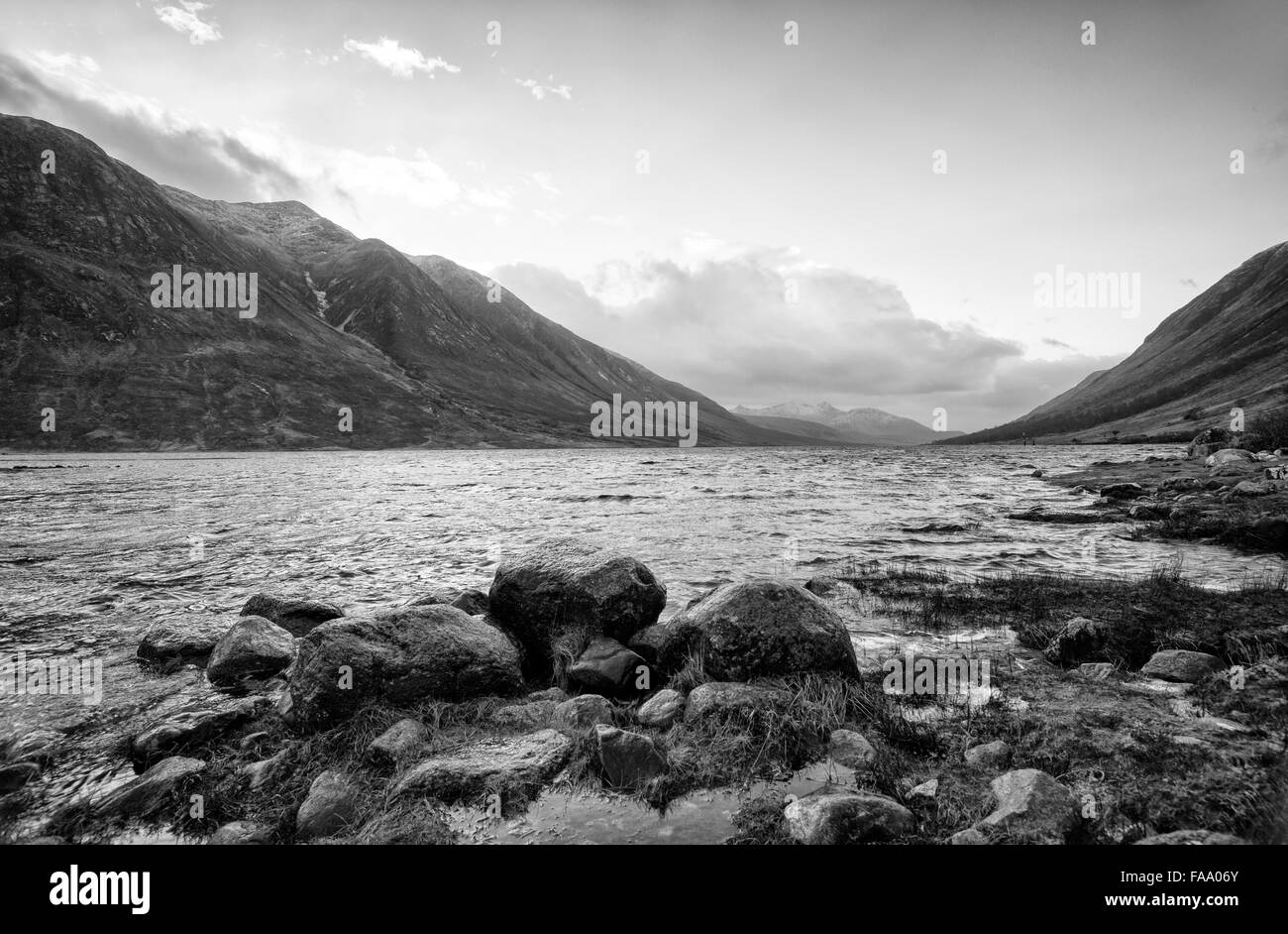 Winter loch etive Black and White Stock Photos & Images - Alamy