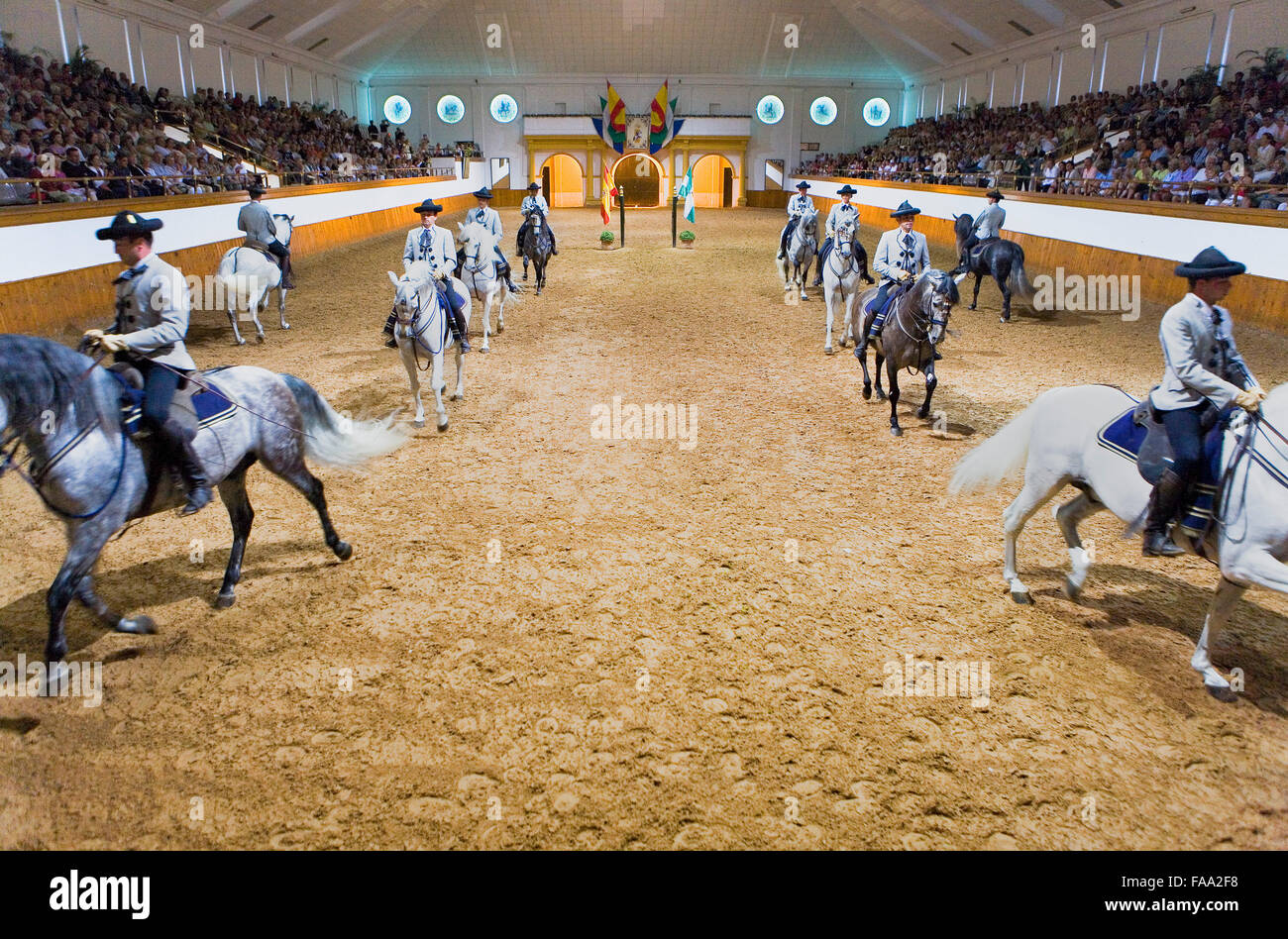 show of Royal Andalusian School of Equestrian Art. `Real Escuela ...