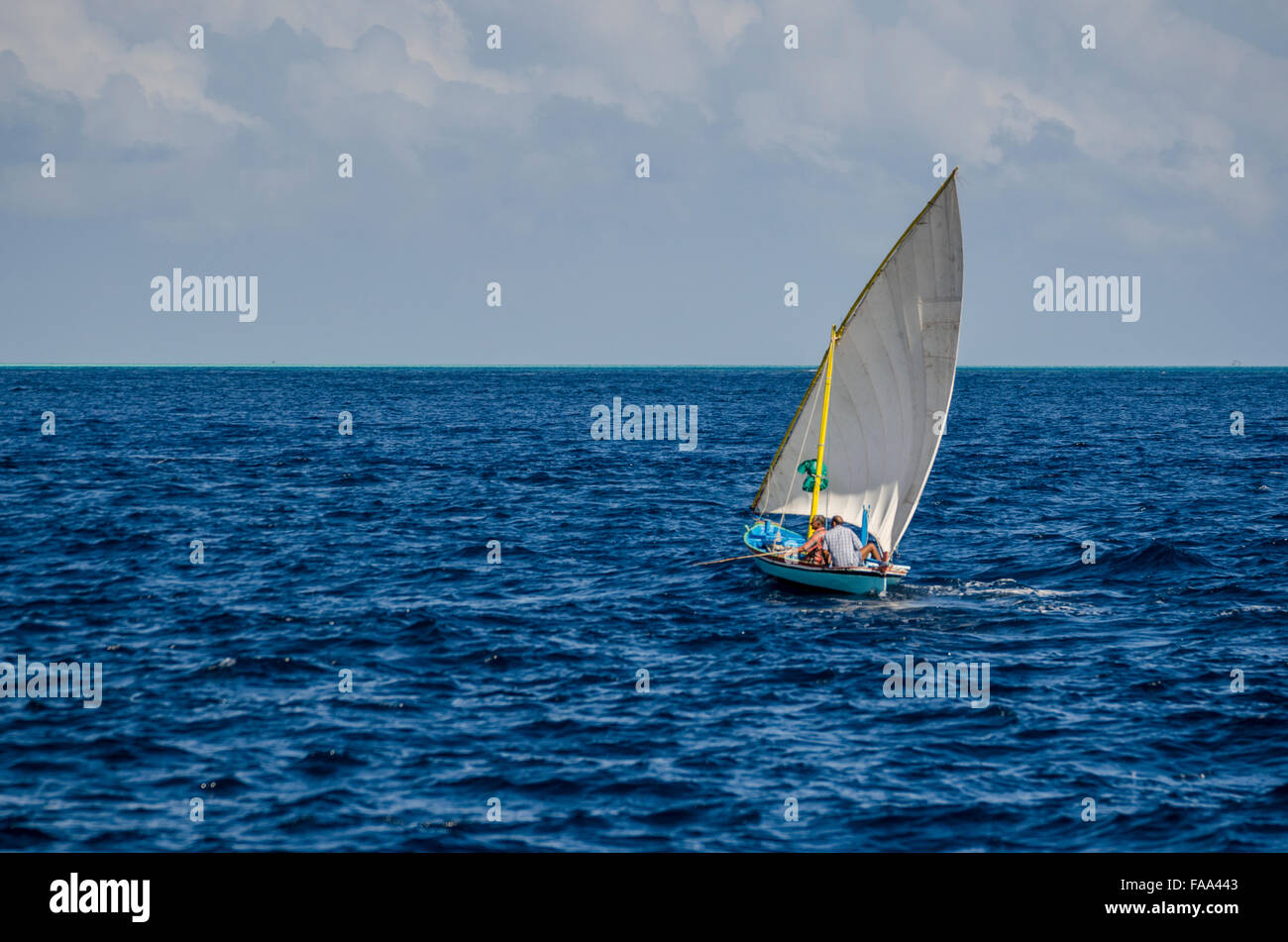sailing boat in the Maldives Stock Photo