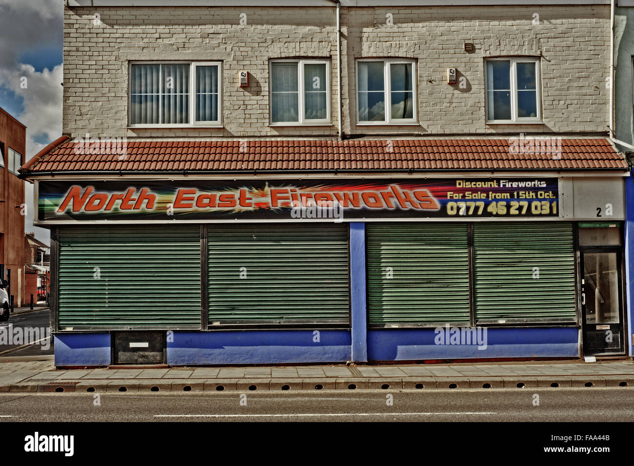 North East Fireworks shop in Stockton on Tees Stock Photo Alamy