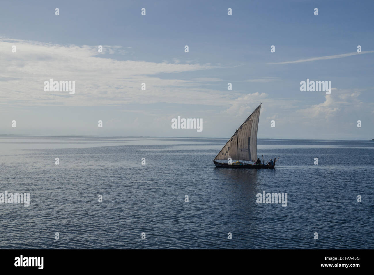 sailing boat in the Maldives Stock Photo