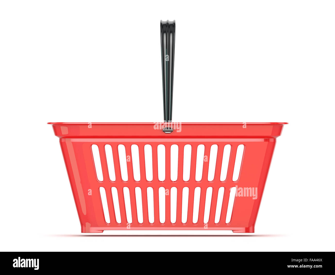 Red shopping basket. 3D rendered illustration. Front view Stock Photo ...