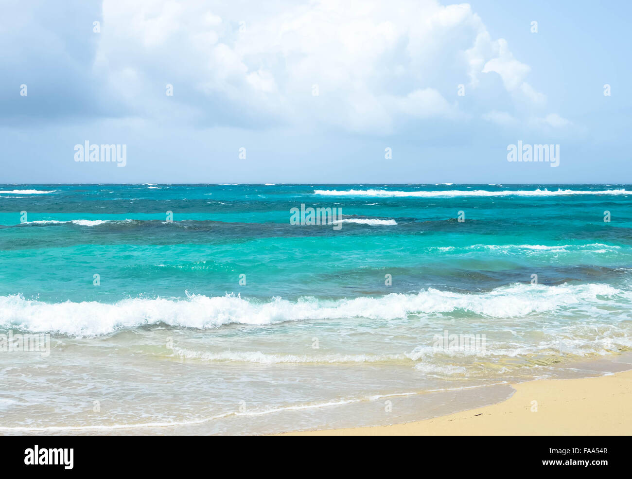 Beautiful tropical beach on a small remote Great Corn Island in the Caribbean Sea, Nicaragua