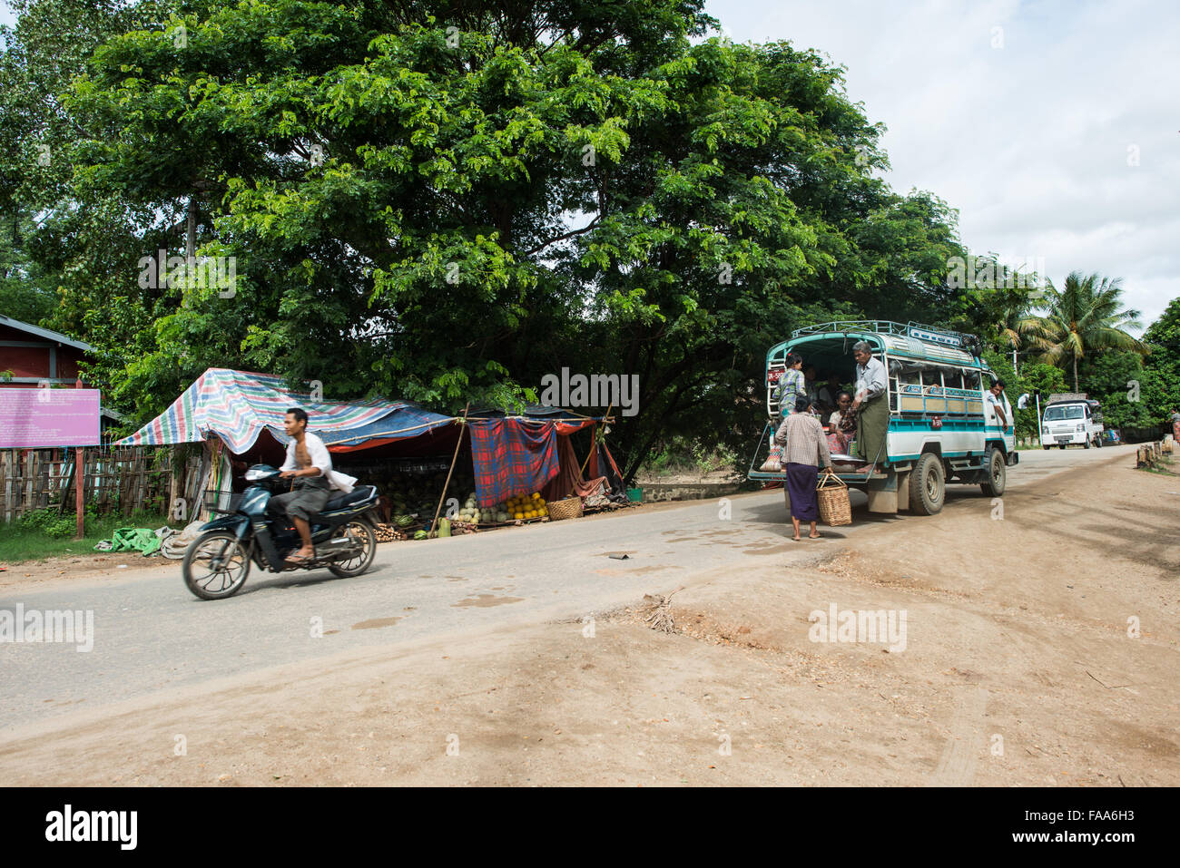 Myinkaba Village, a small local village that lies between Old Bagan and New Bagan in Myanmar. Stock Photo