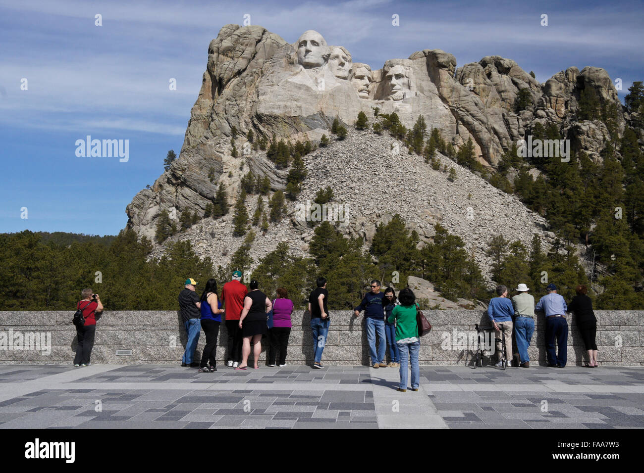 Mount Rushmore National Memorial viewed from Grand View Terrace, South