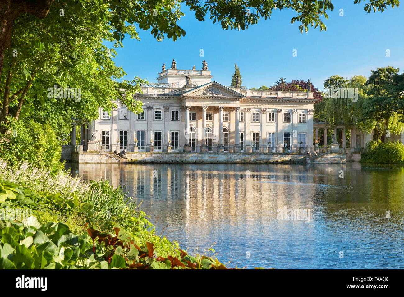 Lazienki Royal Palace in Warsaw, Poland Stock Photo