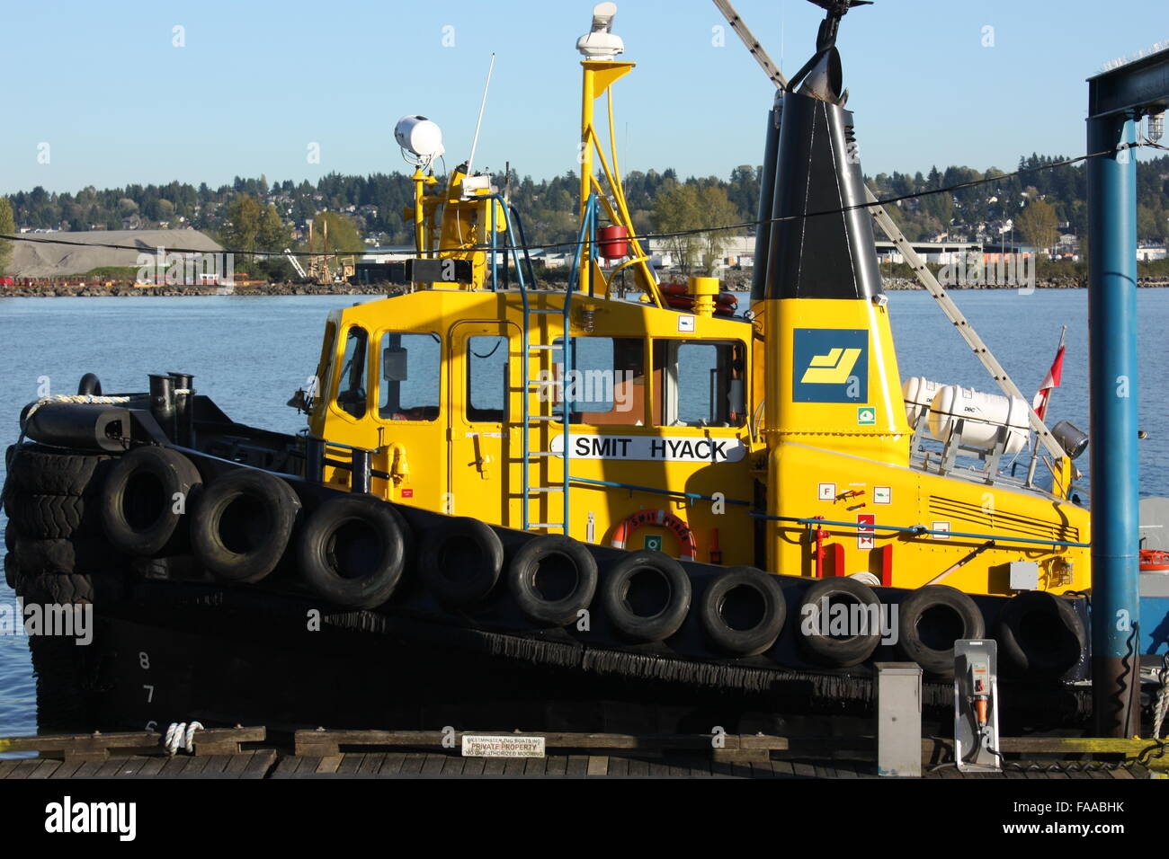 Tugboat on the Fraser River in New Westminster, British Tugboat on the Fraser River in New Westminster, British