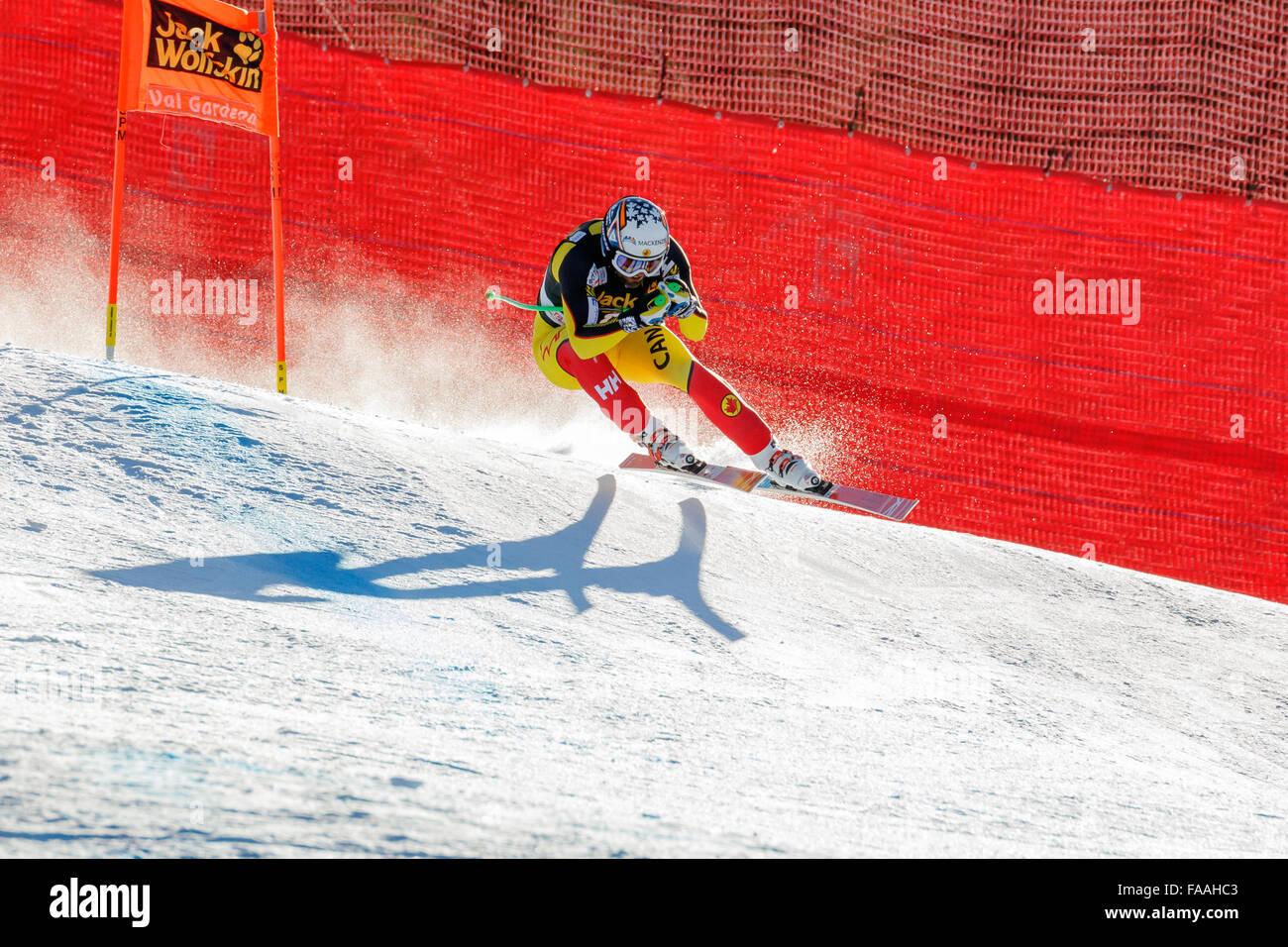 Val Gardena, Italy 19 December 2015. OSBORNE-PARADIS Manuel (Can) competing in the Audi Fis Alpine Skiing World Cup Men's Stock Photo