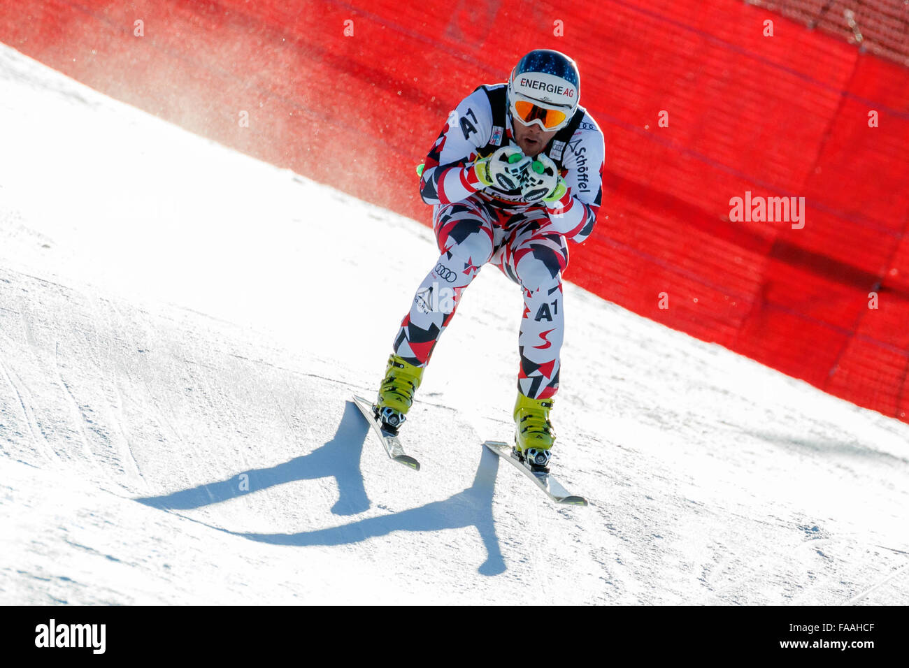 Val Gardena, Italy 19 December 2015. Kriechmayr Vincent (Aut) competing