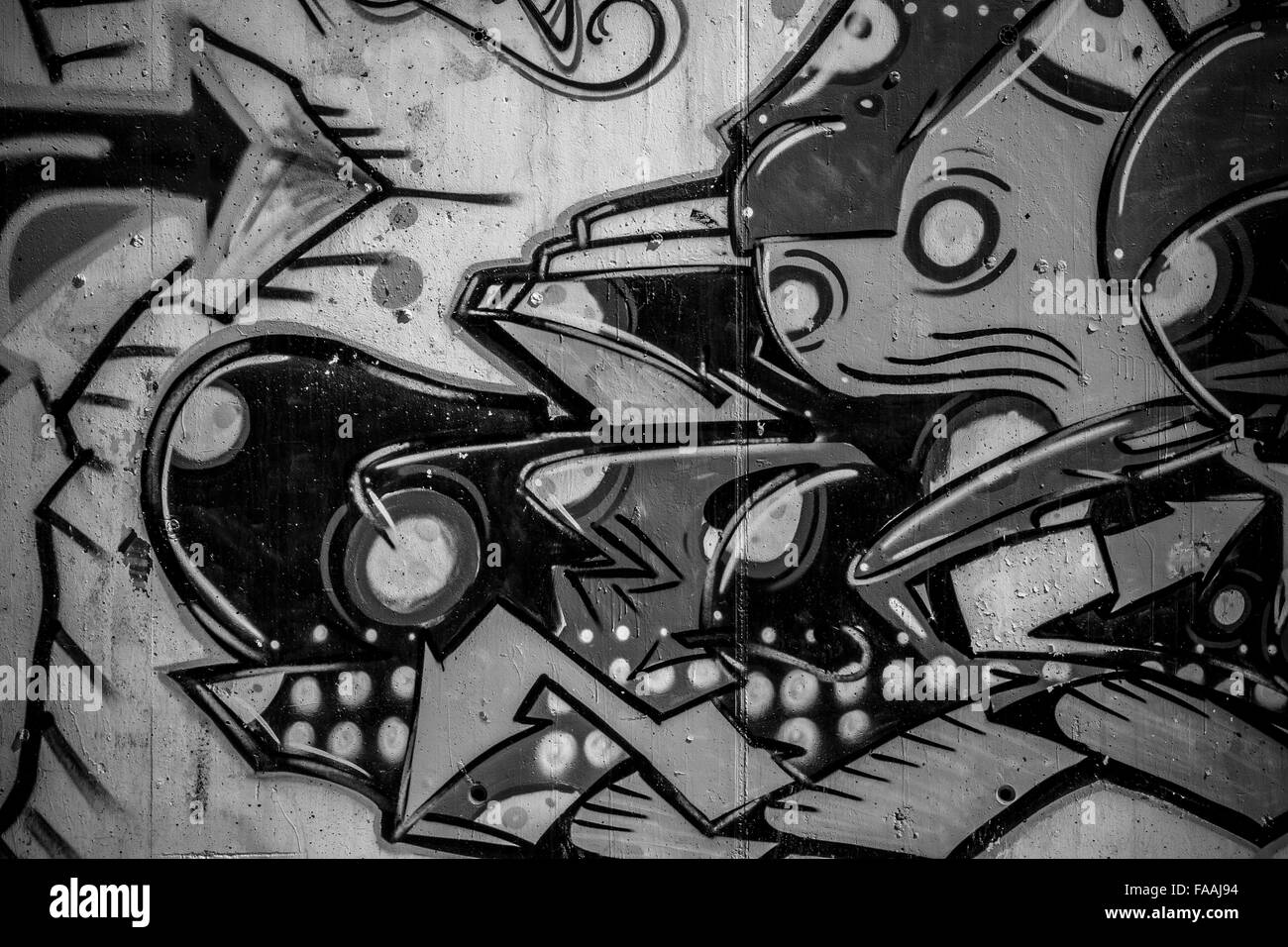 Graffiti Walls Black And White