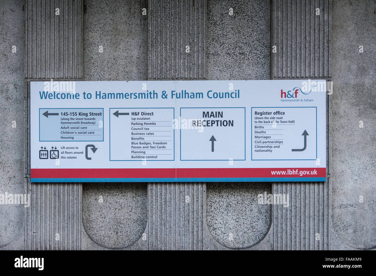 Hammersmith Town Hall, King Street, Hammersmith, London, W8 Stock Photo