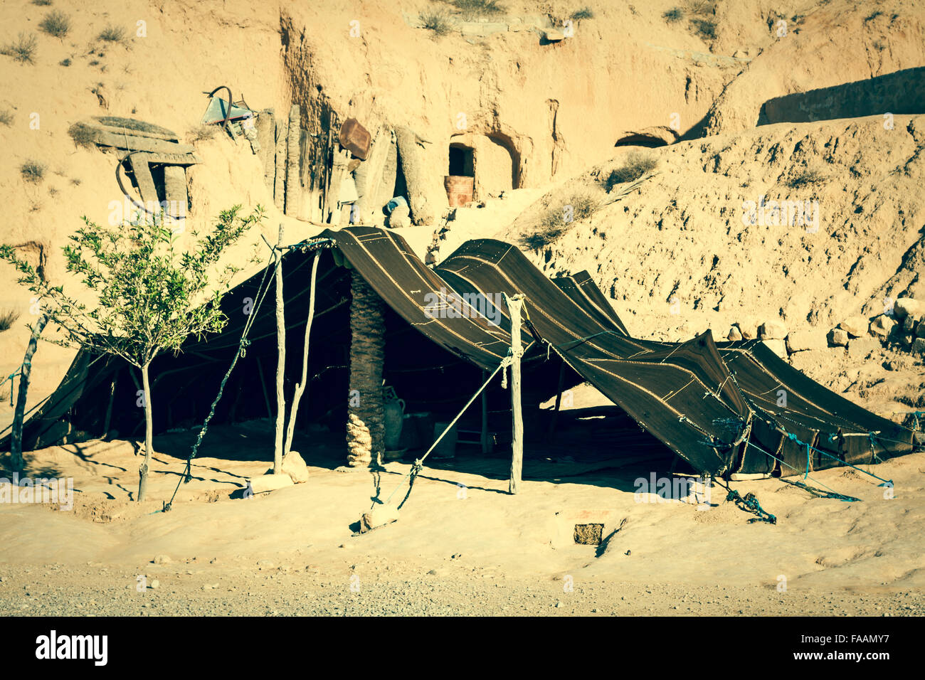 A Berber tent in Matmata, Tunisia,Africa Stock Photo