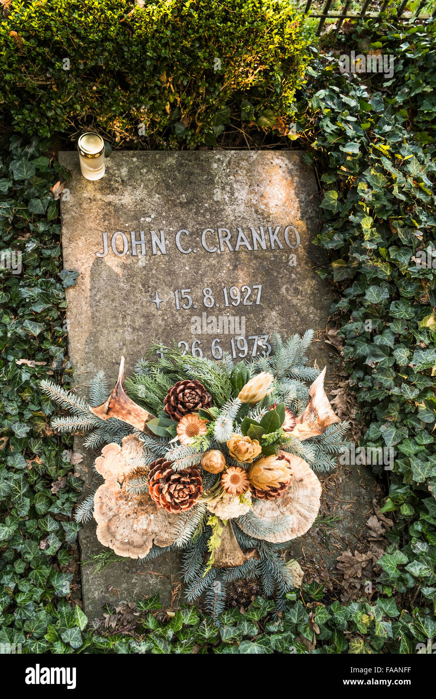 graveside of choreographer john cranko, solitude cemetery, stuttgart, baden-württemberg, germany Stock Photo