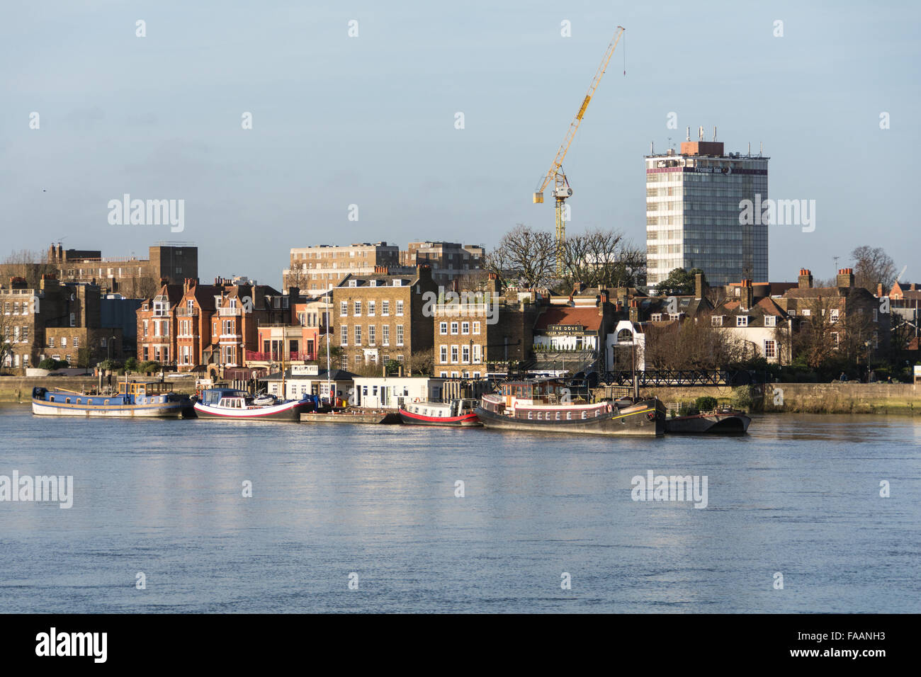 Hammersmith riverfront in London, UK Stock Photo Alamy