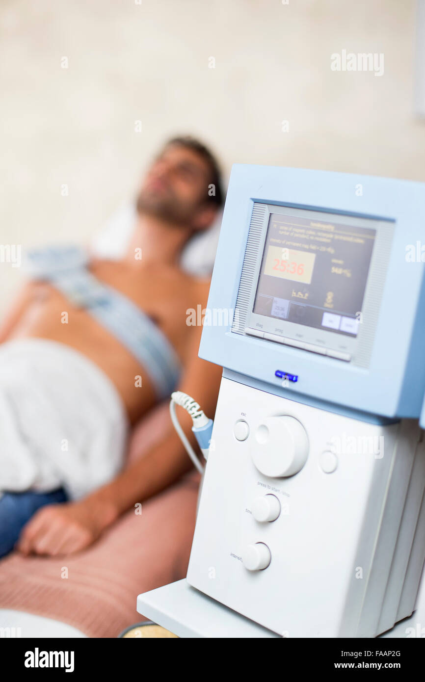 Patient at  physiotherapy Stock Photo