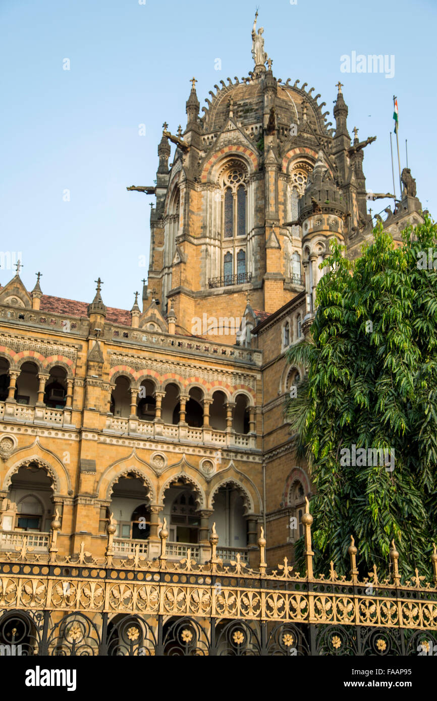 Chhatrapati Shivaji Terminus at Mumbai, India. Stock Photo