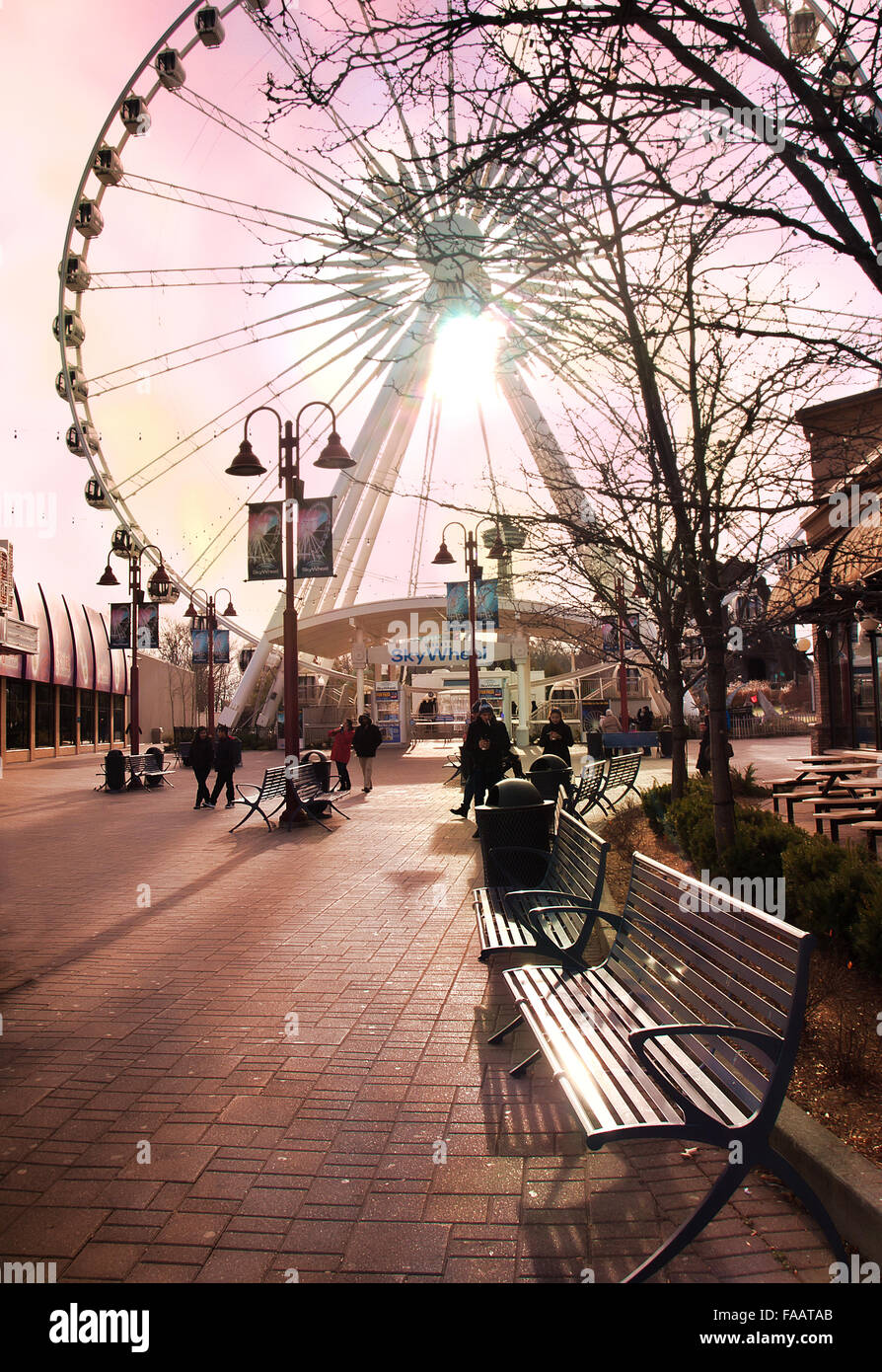 Niagara Falls; Ontario; Canada; December, 20,2015. Street in downtown