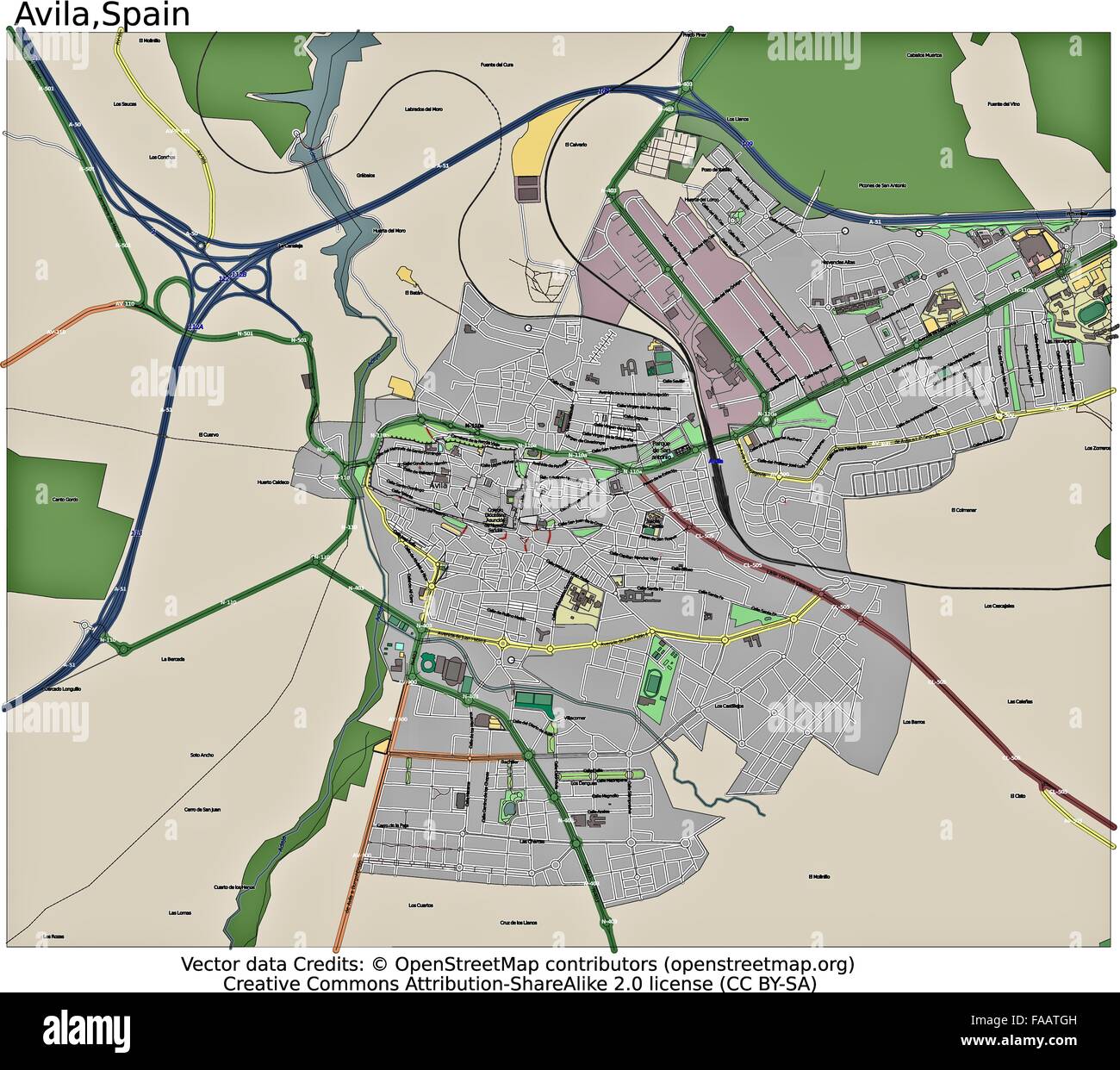 Map of avila spain hires stock photography and images Alamy