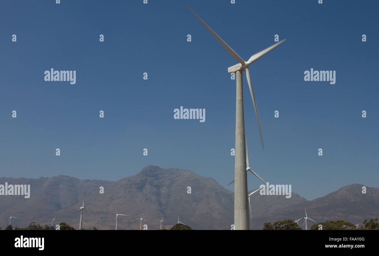 Gouda wind farm, Western Cape, South Africa. Stock Photo